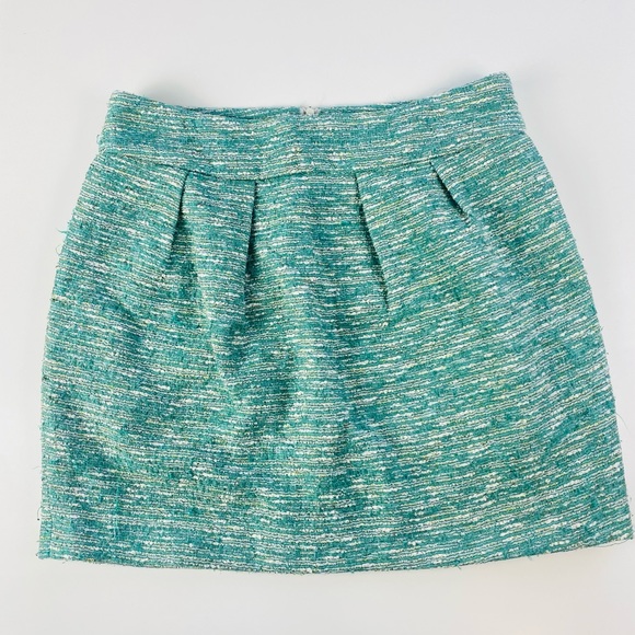 Zara Woman Mint Green Tweed Mini Skirt - Picture 6 of 16